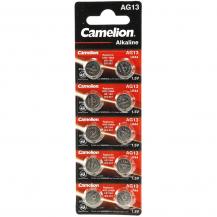10er-Blister Camelion Alkaline Knopfzellen AG13 Typ LR44, 1,5V, 11,6x5,4mm
